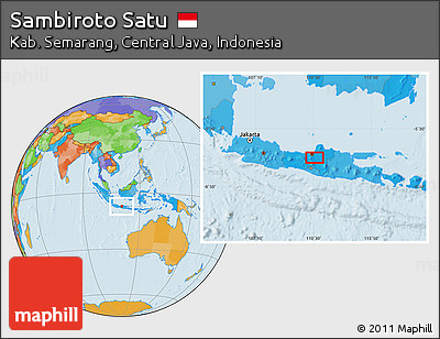 Political Location Map of Sambiroto Satu