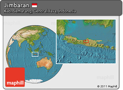 Satellite Location Map of Jimbaran