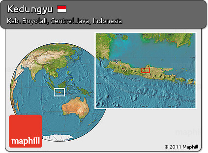 Satellite Location Map of Kedungyu