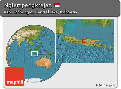 Satellite Location Map of Nglempengkrajan