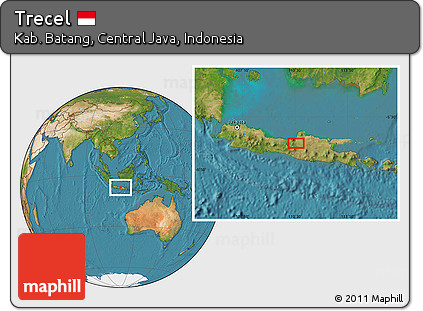 Satellite Location Map of Trecel