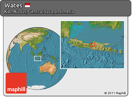 Satellite Location Map of Wates