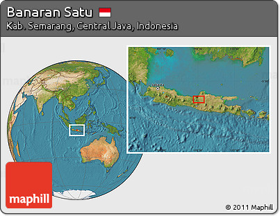 Satellite Location Map of Banaran Satu
