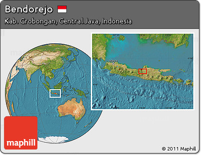 Satellite Location Map of Bendorejo