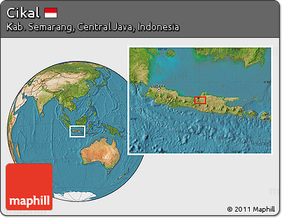 Satellite Location Map of Cikal