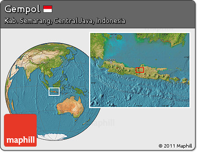 Satellite Location Map of Gempol