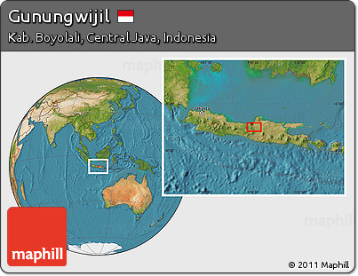 Satellite Location Map of Gunungwijil