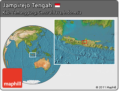 Satellite Location Map of Jampirejo Tengah