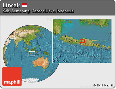 Satellite Location Map of Lincak