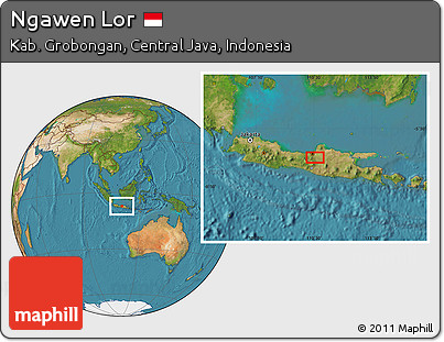 Satellite Location Map of Ngawen Lor