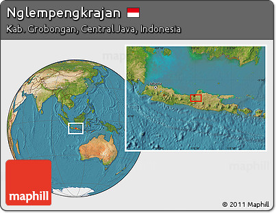 Satellite Location Map of Nglempengkrajan