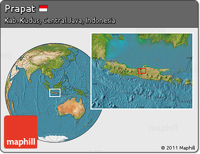 Satellite Location Map of Prapat