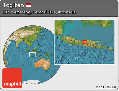 Satellite Location Map of Togiten
