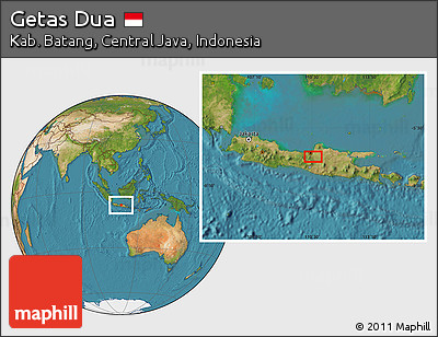 Satellite Location Map of Getas Dua