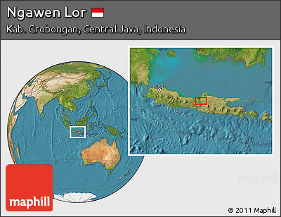 Satellite Location Map of Ngawen Lor