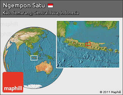 Satellite Location Map of Ngempon Satu