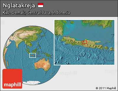 Satellite Location Map of Nglatakreja