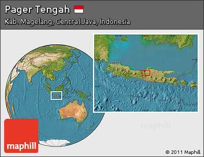 Satellite Location Map of Pager Tengah