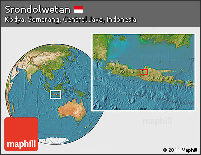 Satellite Location Map of Srondolwetan