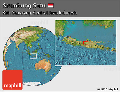 Satellite Location Map of Srumbung Satu