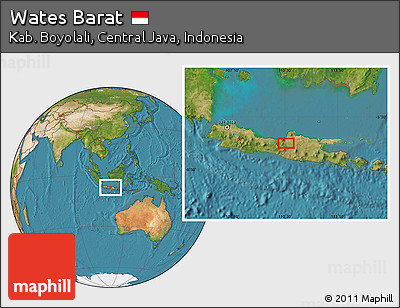 Satellite Location Map of Wates Barat