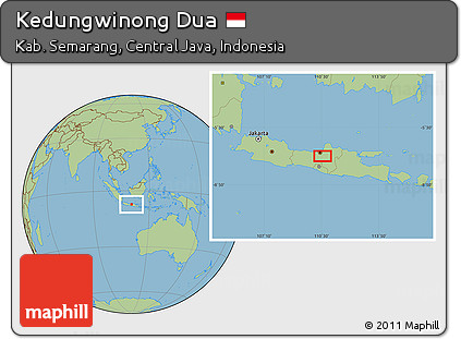 Savanna Style Location Map of Kedungwinong Dua