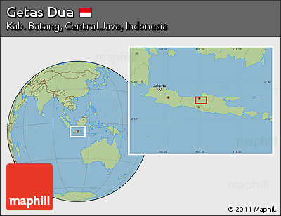 Savanna Style Location Map of Getas Dua