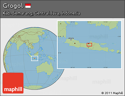 Savanna Style Location Map of Grogol