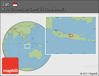 Savanna Style Location Map of Jati