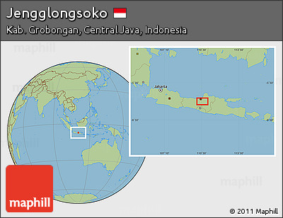 Savanna Style Location Map of Jengglongsoko