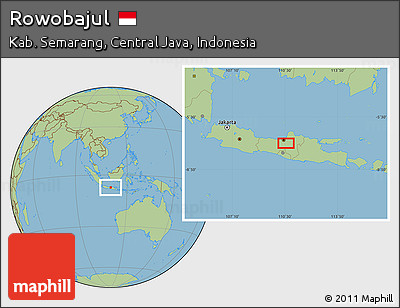 Savanna Style Location Map of Rowobajul