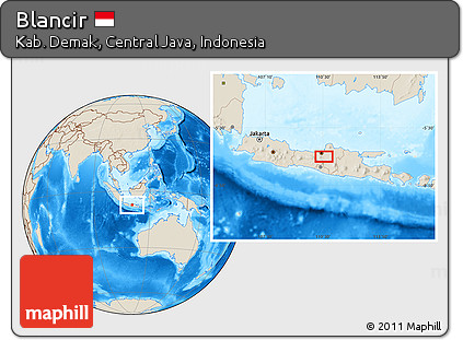 Shaded Relief Location Map of Blancir