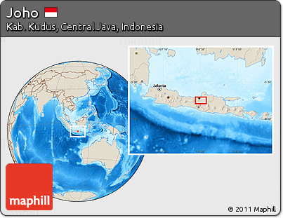 Shaded Relief Location Map of Joho