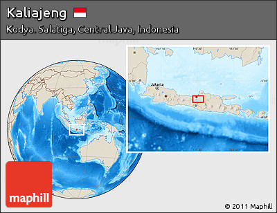 Shaded Relief Location Map of Kaliajeng