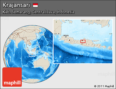 Shaded Relief Location Map of Krajansari