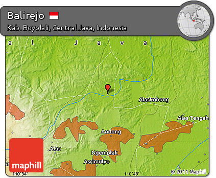Physical Map of Balirejo