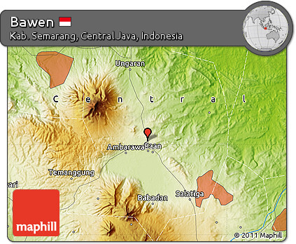 Physical Map of Bawen