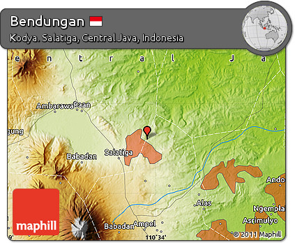 Physical Map of Bendungan