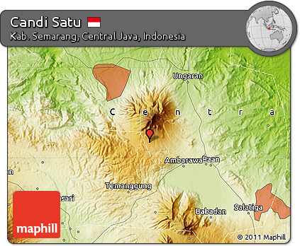 Physical Map of Candi Satu