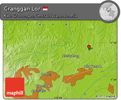 Physical Map of Cranggan Lor