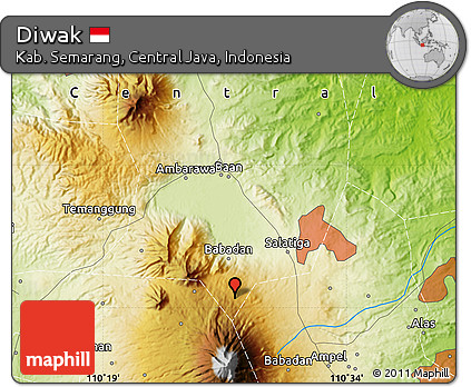 Physical Map of Diwak