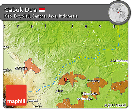Physical Map of Gabuk Dua