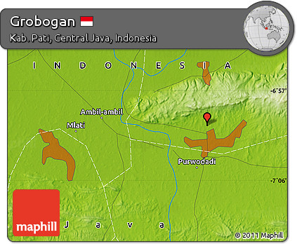Physical Map of Grobogan