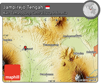 Physical Map of Jampirejo Tengah
