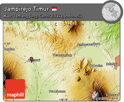 Physical Map of Jampirejo Timur