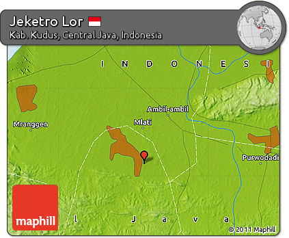 Physical Map of Jeketro Lor
