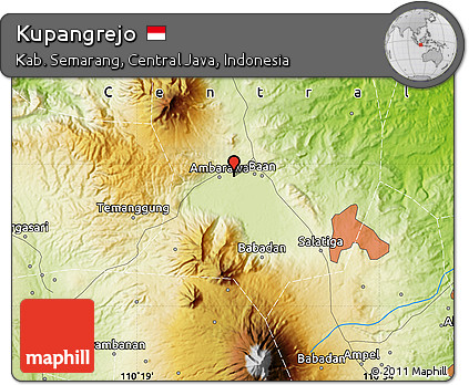Physical Map of Kupangrejo