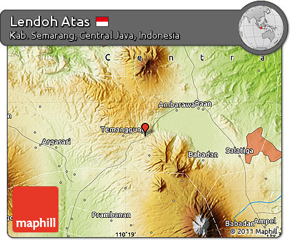 Physical Map of Lendoh Atas