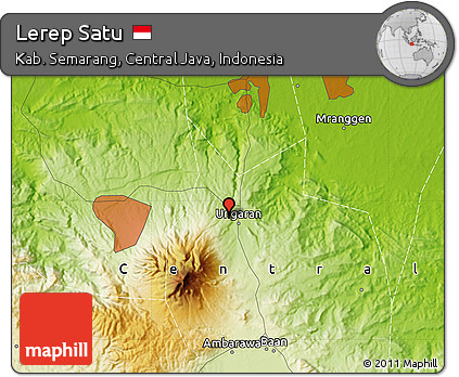 Physical Map of Lerep Satu