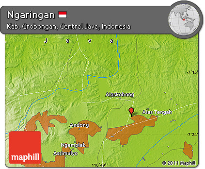 Physical Map of Ngaringan